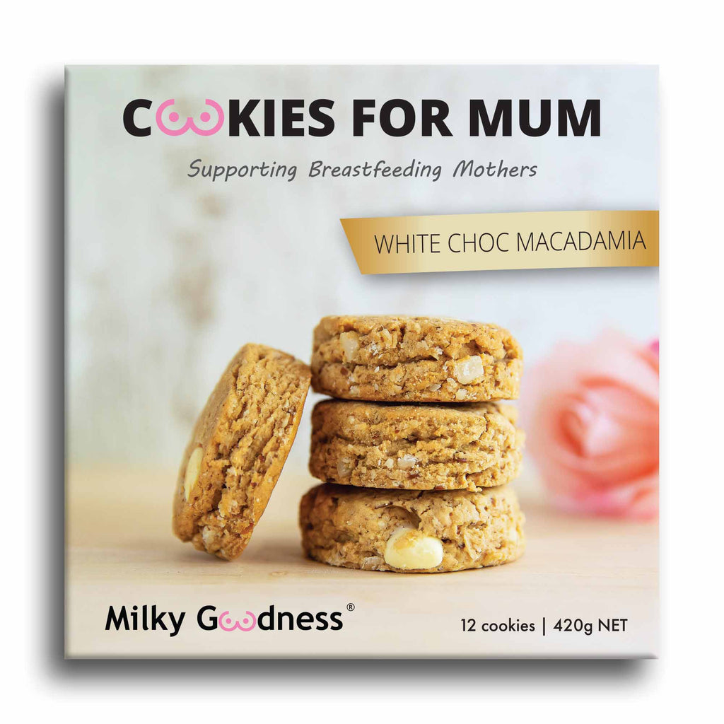 Milky goodness White chocolate cookies for mums 