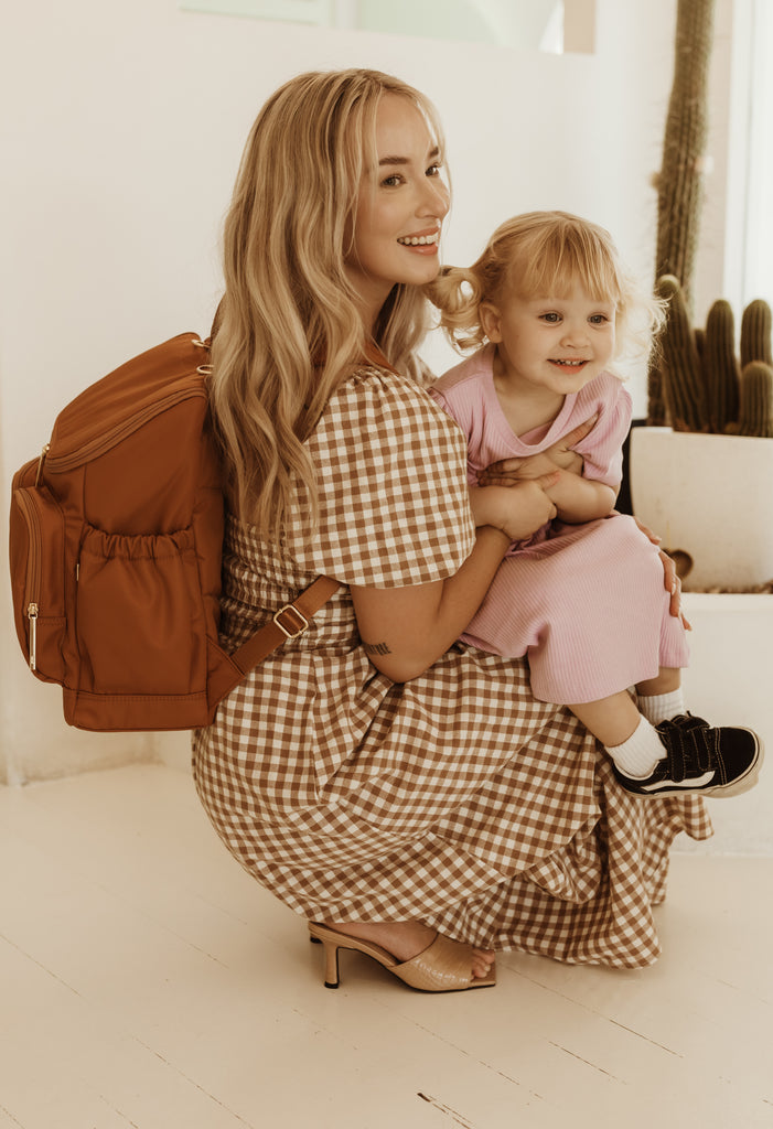 OIOI Nappy Bag Backpack Ochre Nylon Bag