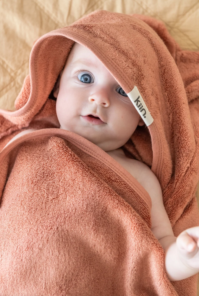 Kiin baby hooded towel blush 