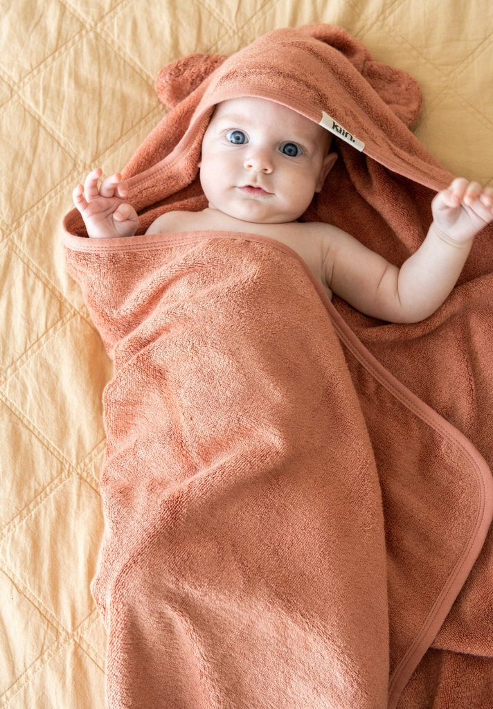 Kiin baby hooded towel blush 